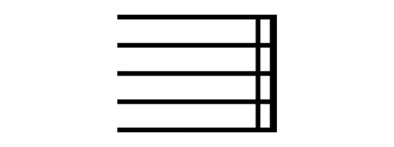 Bold double bar line