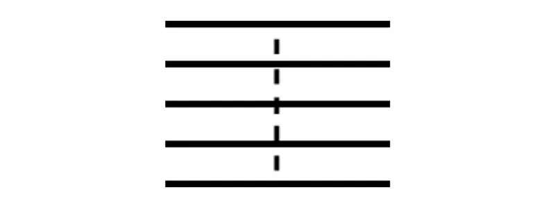 Dotted bar line